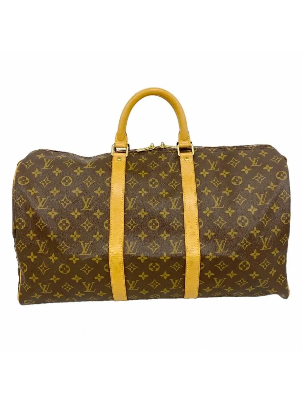 Louis Vuitton Boston Bag Monogram Keepall 50 Brown